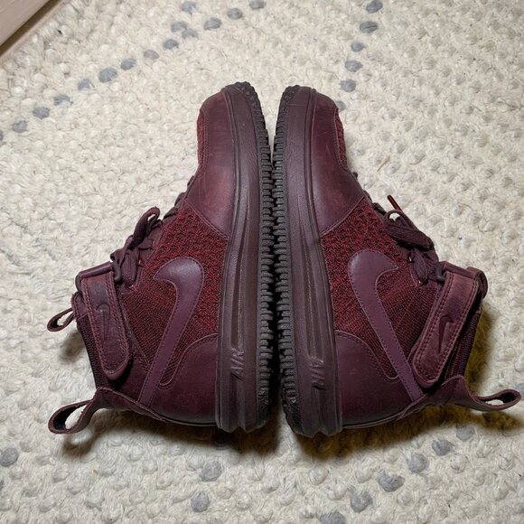 Nike Lunar Force 1 Flyknit Workboot Deep Burgundy, 8 EUC - Picture 9 of 13
